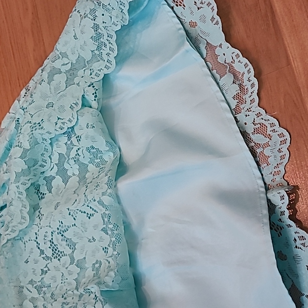 Mint Lace Kids Dress - Picture 4 of 5